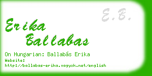 erika ballabas business card