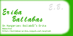 erika ballabas business card